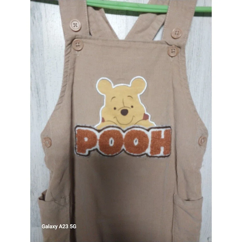 Disney Baby 18 months Winnie the Pooh Overalls Brown fine Corduroy 100% Cotton